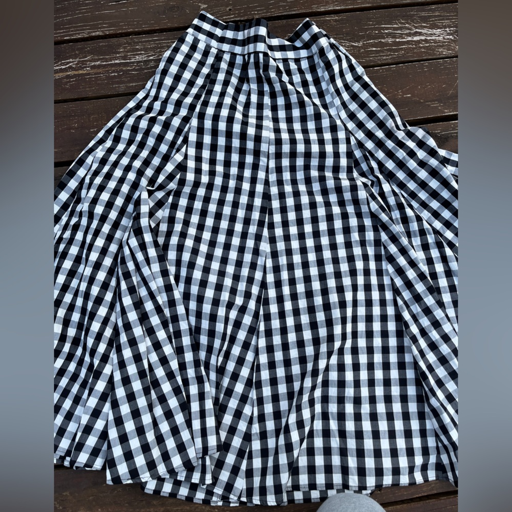 Who What Wear Monochrome Checkered Skirt